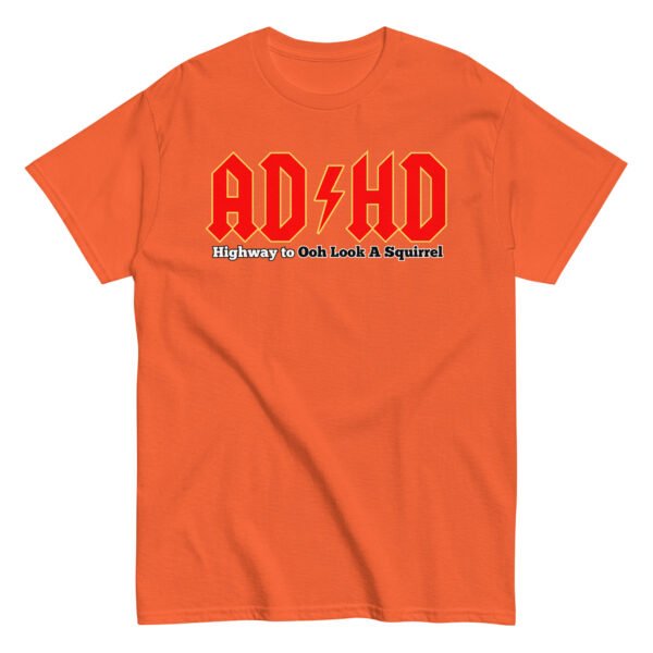 ADHD T-shirt Look A Squirrel Funny ADHD ACDC style t-shirt - Image 11