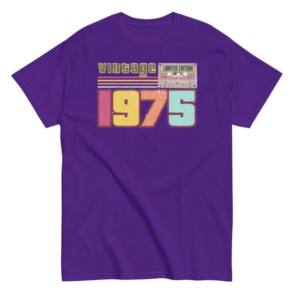 Vintage 1975 Cassette Tape Limited Edition 1975 Birthday T-shirt - Image 3
