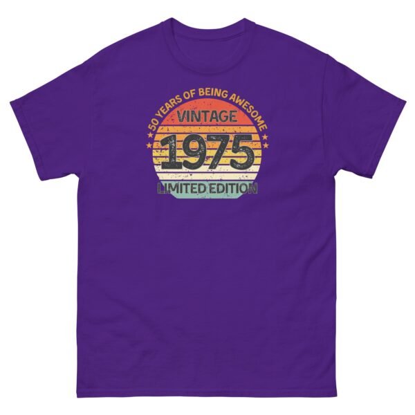 Vintage 1975 Limited Edition T-shirt 50th Birthday Gift - Image 6