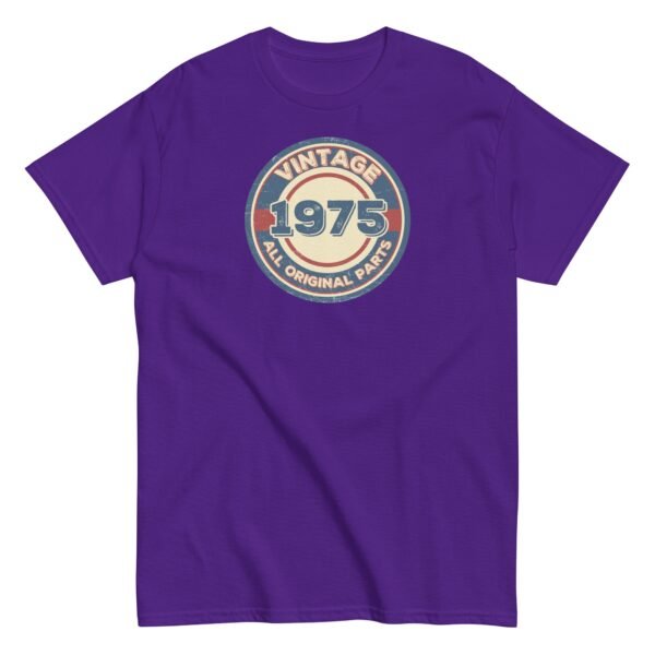 1975 Birthday Gift T-shirt Vintage All Original Parts 50th - Image 6