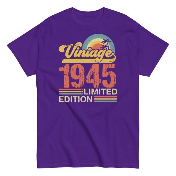 Vintage 1945 T-shirt Design Limited Edition Birth Year Gift - Image 4