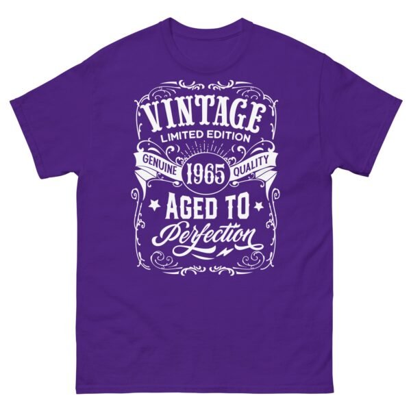 Vintage 1965 Aged To Perfection T-Shirt 1965 Birthday Gift Tee - Image 5
