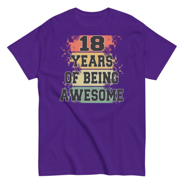 18th Birthday T-shirt – 18 Years Of Being Awesome - Image 6