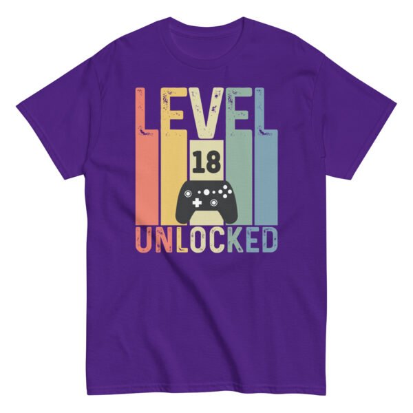 Level 18 Unlocked – 18th Birthday T-shirts for Gamers - Image 7