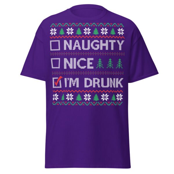 Naughty Nice Or Drunk Funny Christmas T-shirts - Image 8