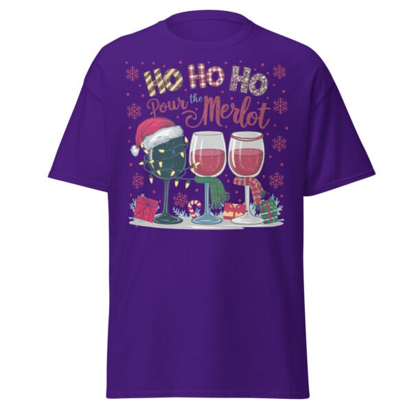 Ho Ho Ho Pour The Merlot Christmas T-shirts - Image 7