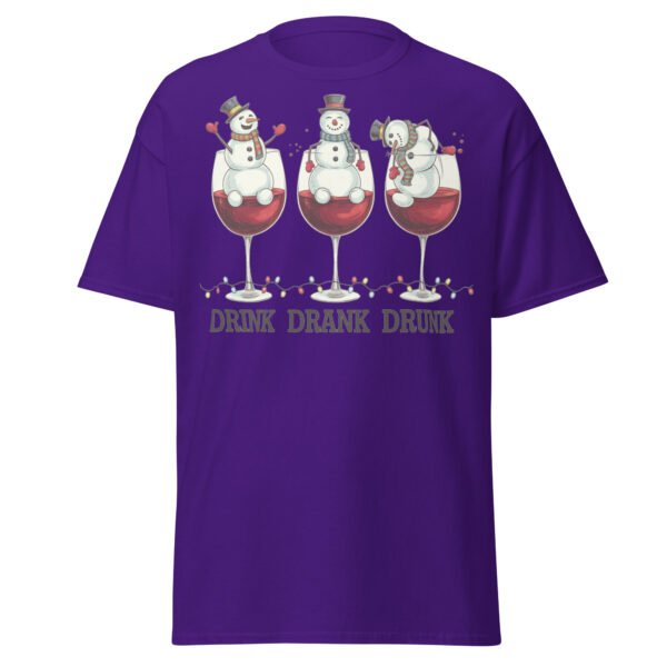 Drink Drank Drunk Funny Drinking Christmas T-shirt - Image 5
