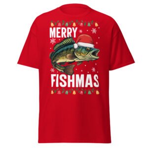 Merry Fishmas Christmas T-shirts For Men Who Fish