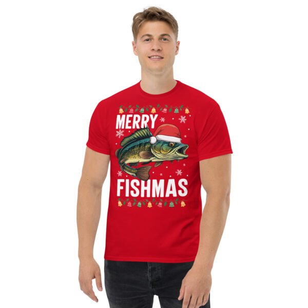 Merry Fishmas Christmas T-shirts For Men Who Fish - Image 2