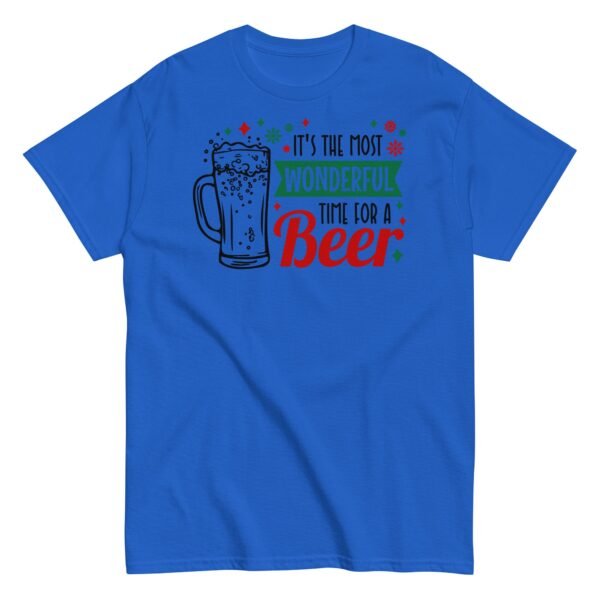 Christmas T-shirt Men’s It’s The Most Wonderful Time For A Beer - Image 3