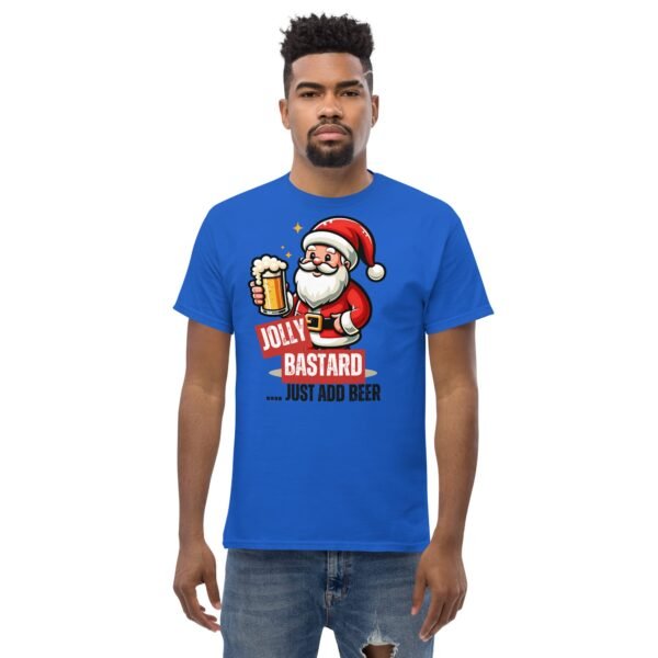 Jolly Bastard Just Add Beer Funny Christmas T-shirt For Men - Image 3