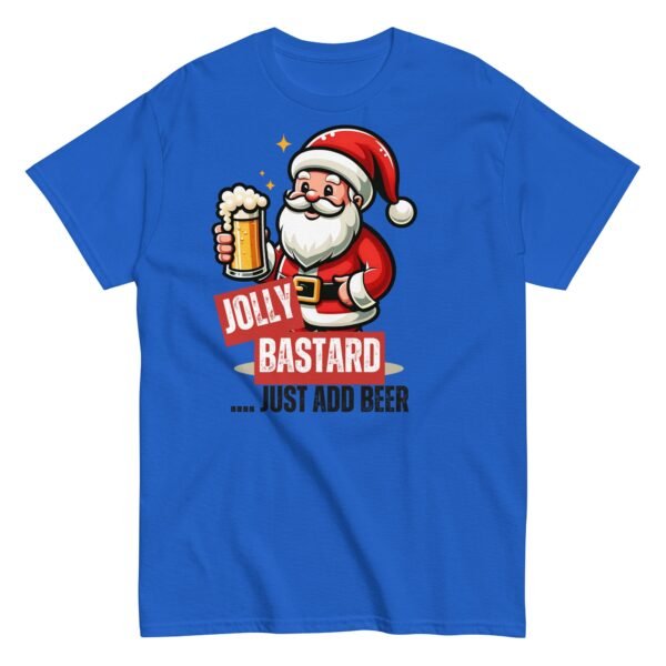 Jolly Bastard Just Add Beer Funny Christmas T-shirt For Men - Image 4