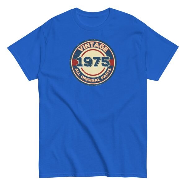 1975 Birthday Gift T-shirt Vintage All Original Parts 50th - Image 8