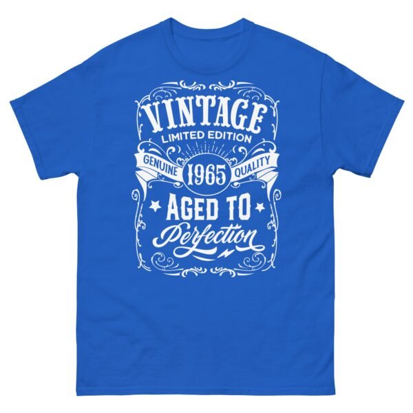 Vintage 1965 Aged To Perfection T-Shirt 1965 Birthday Gift Tee - Image 7