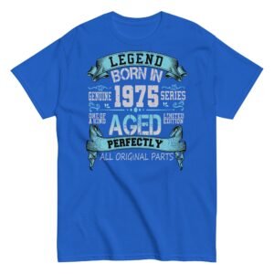 1975 Birthday Year Gift T-shirt Born In 1975 Legend Aged Perfectly