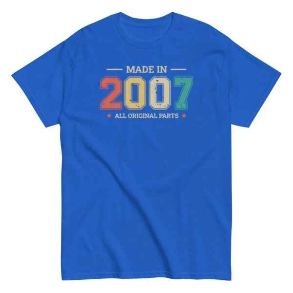 Made in 2007 All Original Parts T-shirt Birthday Gifts - Image 5