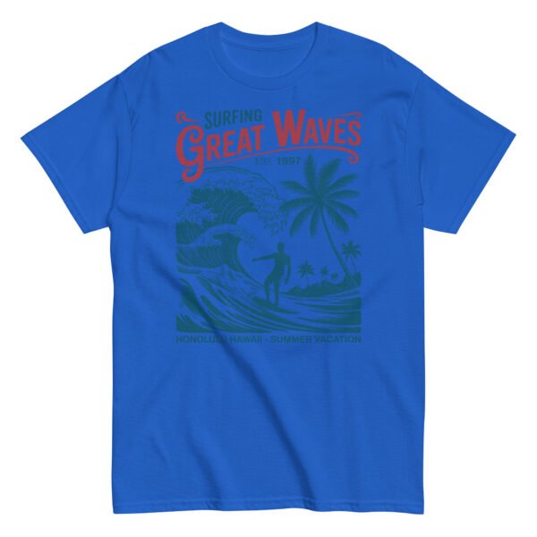 Surfing Great Waves Honolulu Hawaii T-shirt - Image 8
