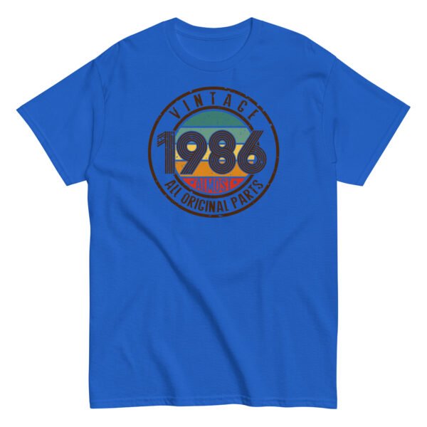 Vintage 1986 All Original Parts T-shirt 86 Birthday Tee - Image 8