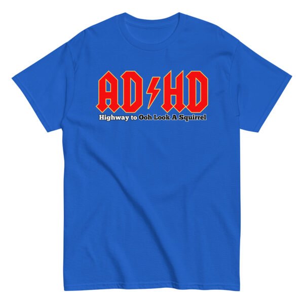 ADHD T-shirt Look A Squirrel Funny ADHD ACDC style t-shirt - Image 7