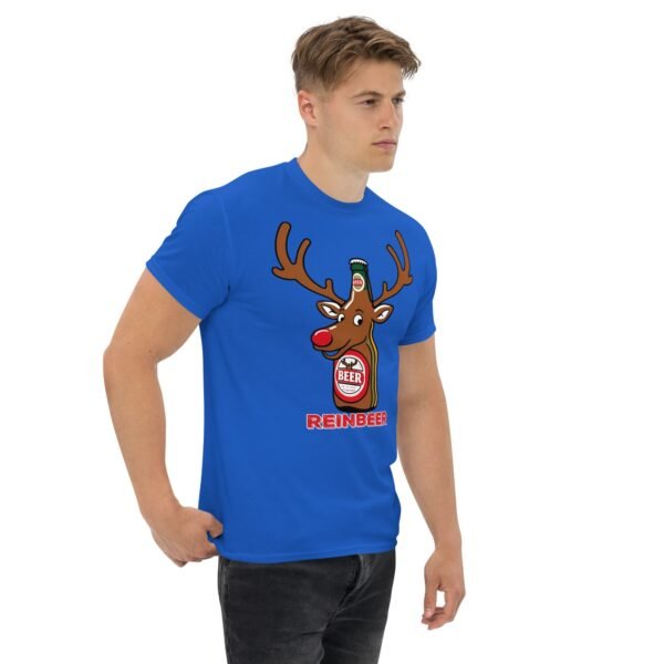 Beer Drinker Funny Christmas T-shirt Reinbeer - Image 2