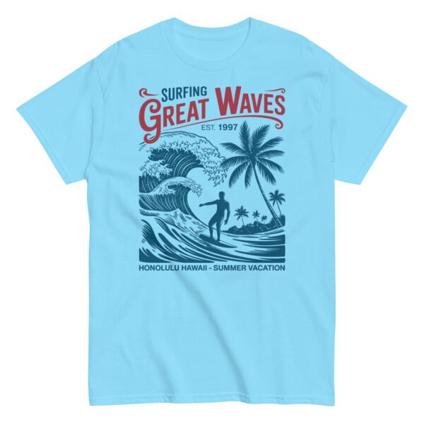 Surfing Great Waves Honolulu Hawaii T-shirt - Image 15