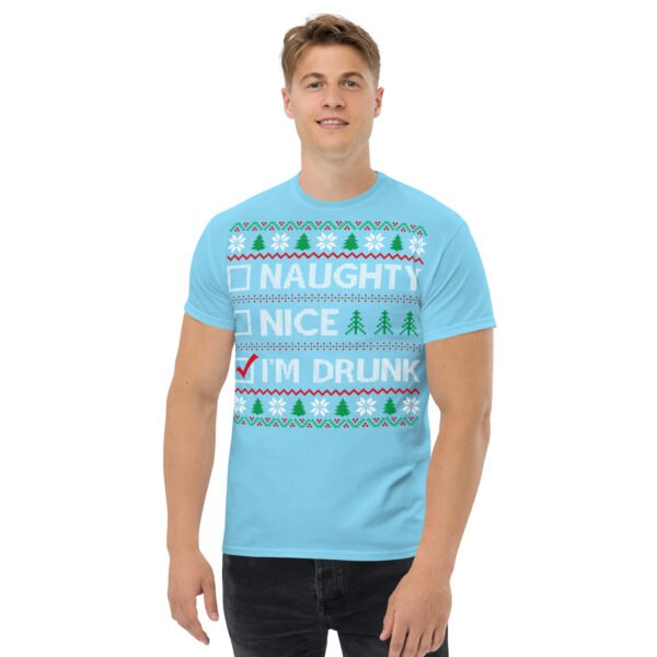Naughty Nice Or Drunk Funny Christmas T-shirts - Image 3