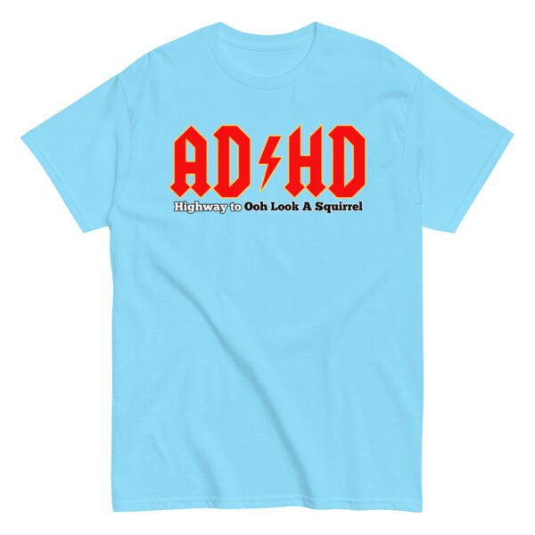 ADHD T-shirt Look A Squirrel Funny ADHD ACDC style t-shirt - Image 16