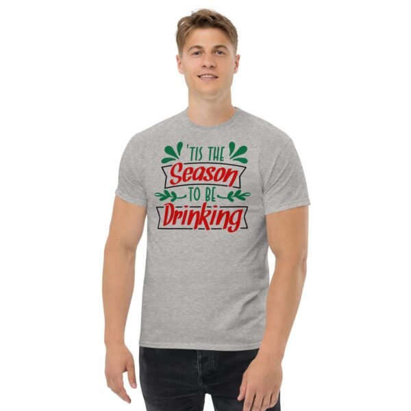 Christmas T-Shirt Tis The Season To Be Drinking - Image 2