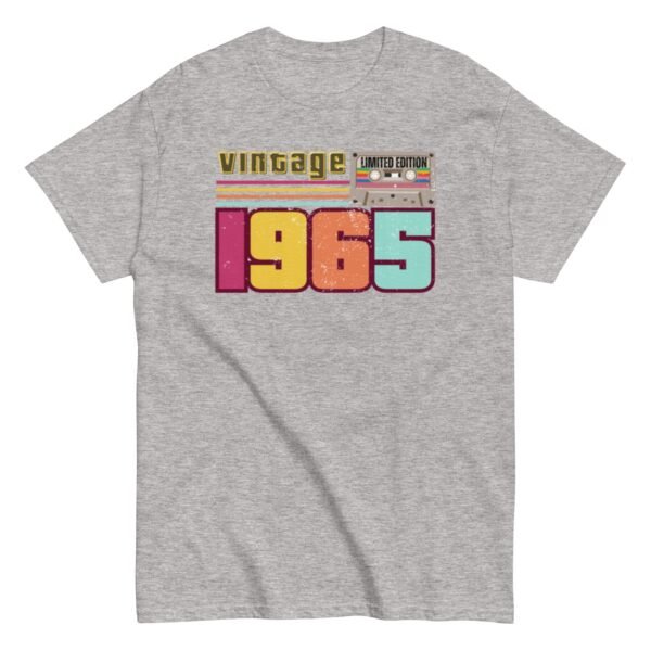 Vintage 1965 Cassette Tape Limited Edition 60th Birthday T-shirt - Image 10