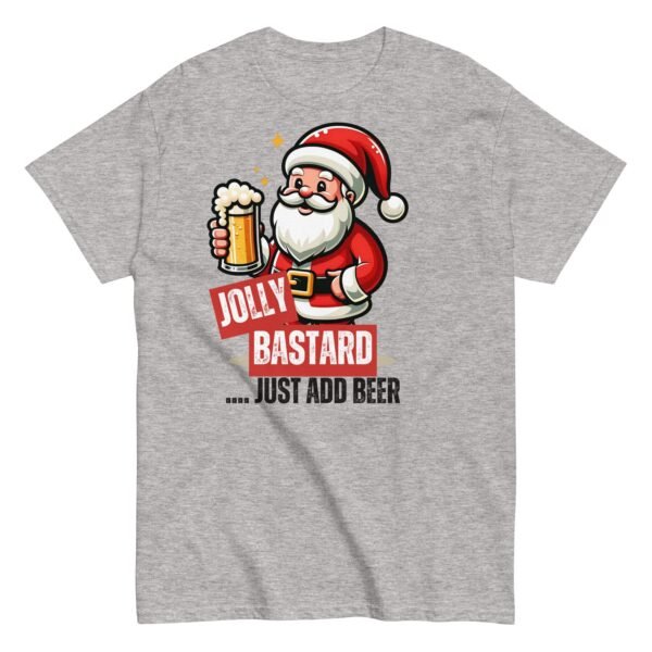 Jolly Bastard Just Add Beer Funny Christmas T-shirt For Men - Image 12