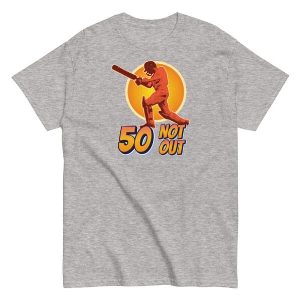 50th Birthday Cricket Gift T-shirt 50 Not Out T-shirt - Image 13
