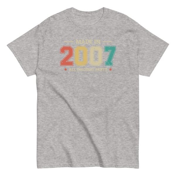 Made in 2007 All Original Parts T-shirt Birthday Gifts - Image 11