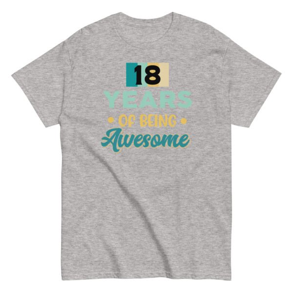 18 Years Of Being Awesome – 18th Birthday T-shirts - Image 12