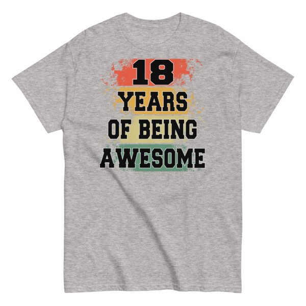 18th Birthday T-shirt – 18 Years Of Being Awesome - Image 13