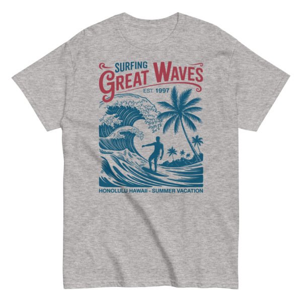 Surfing Great Waves Honolulu Hawaii T-shirt - Image 14