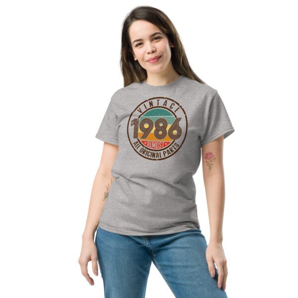 Vintage 1986 All Original Parts T-shirt 86 Birthday Tee - Image 3