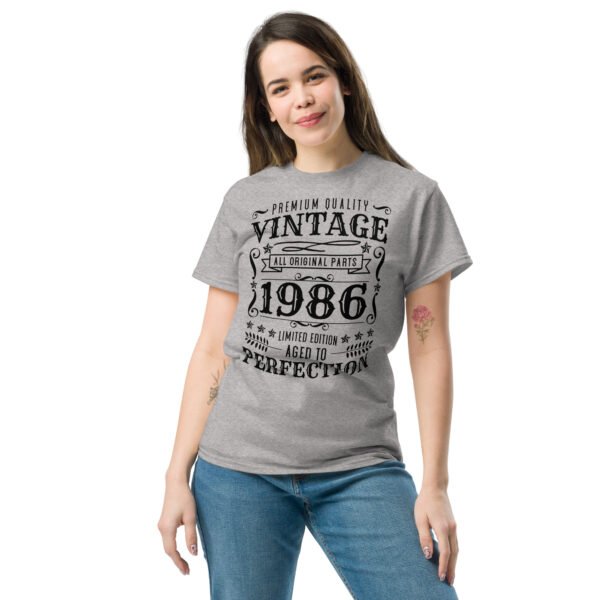 Vintage 1986 Aged To Perfection T-Shirt Birthday Gift - Image 4