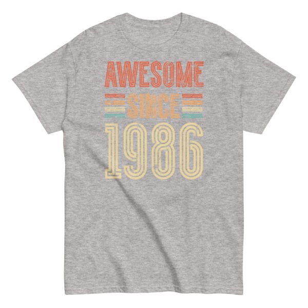 Awesome Since 1986 Retro Birthday Gift T-shirt - Image 14