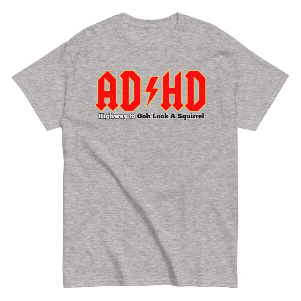 ADHD T-shirt Look A Squirrel Funny ADHD ACDC style t-shirt - Image 15