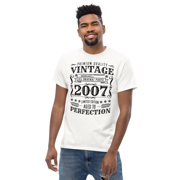 Vintage 2007 All Original Parts Birthday T-shirt - Image 2