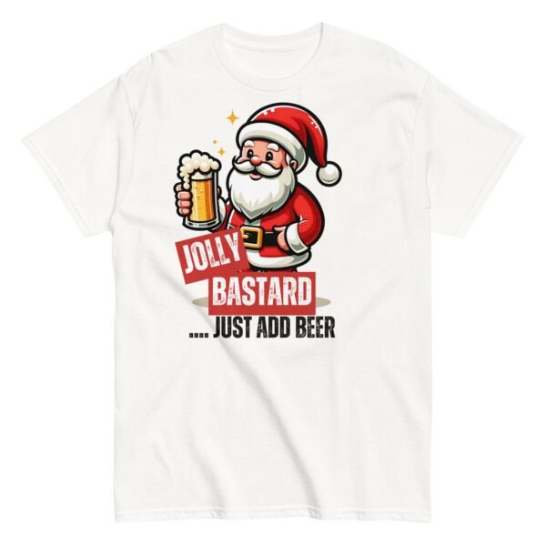 Jolly Bastard Just Add Beer Funny Christmas T-shirt For Men - Image 16