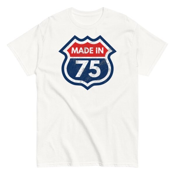 1975 Birthday Year Gift T-Shirt Made in 75 Route Sign - Image 17