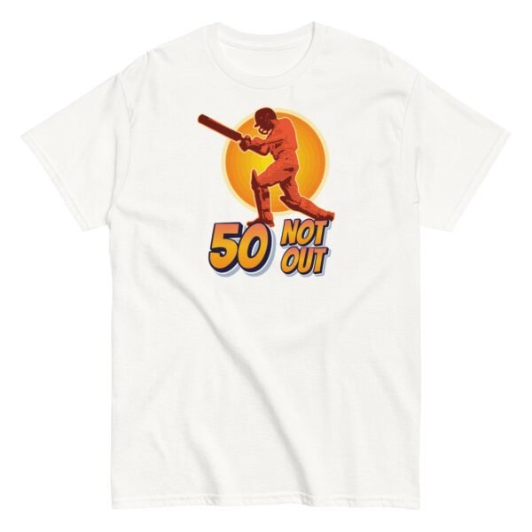 50th Birthday Cricket Gift T-shirt 50 Not Out T-shirt - Image 17