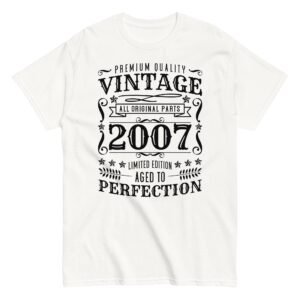 Vintage 2007 All Original Parts Birthday T-shirt