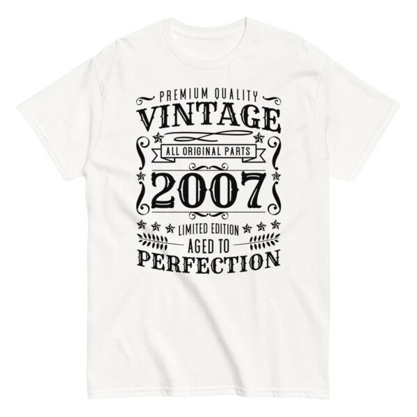 Vintage 2007 All Original Parts Birthday T-shirt