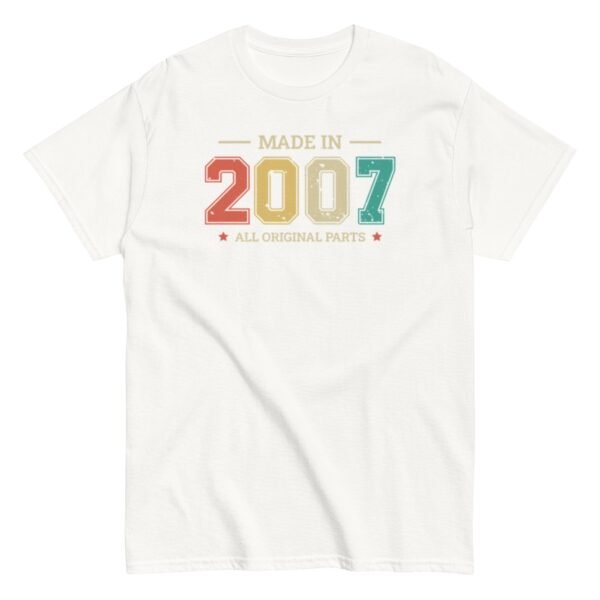 Made in 2007 All Original Parts T-shirt Birthday Gifts - Image 14