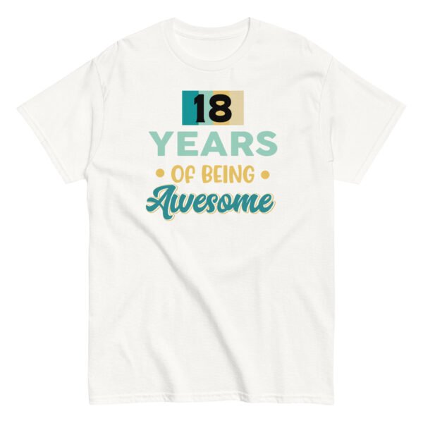 18 Years Of Being Awesome – 18th Birthday T-shirts - Image 14