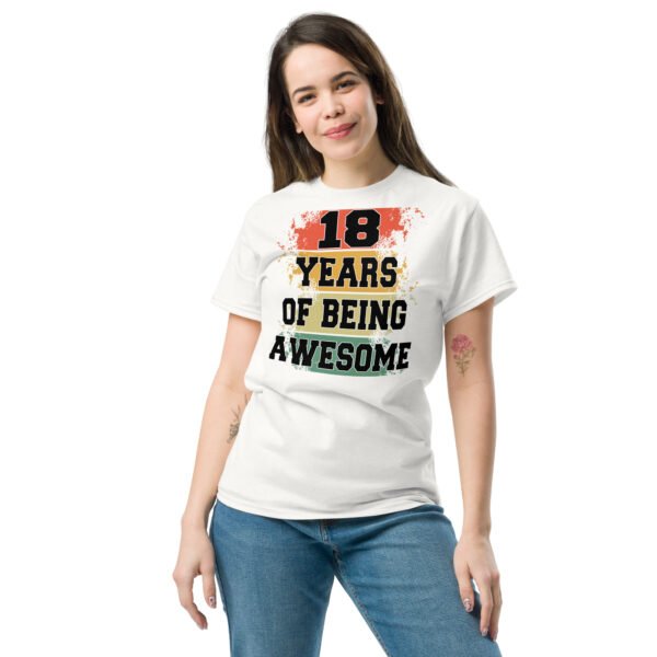 18th Birthday T-shirt – 18 Years Of Being Awesome - Image 3