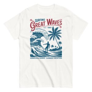 Surfing Great Waves Honolulu Hawaii T-shirt