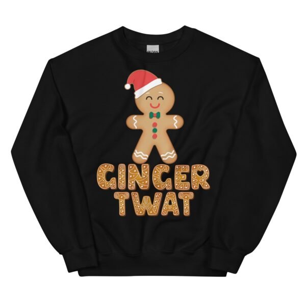 Ginger Twat Christmas Jumper Sweatshirt Gingerbread Man - Image 2